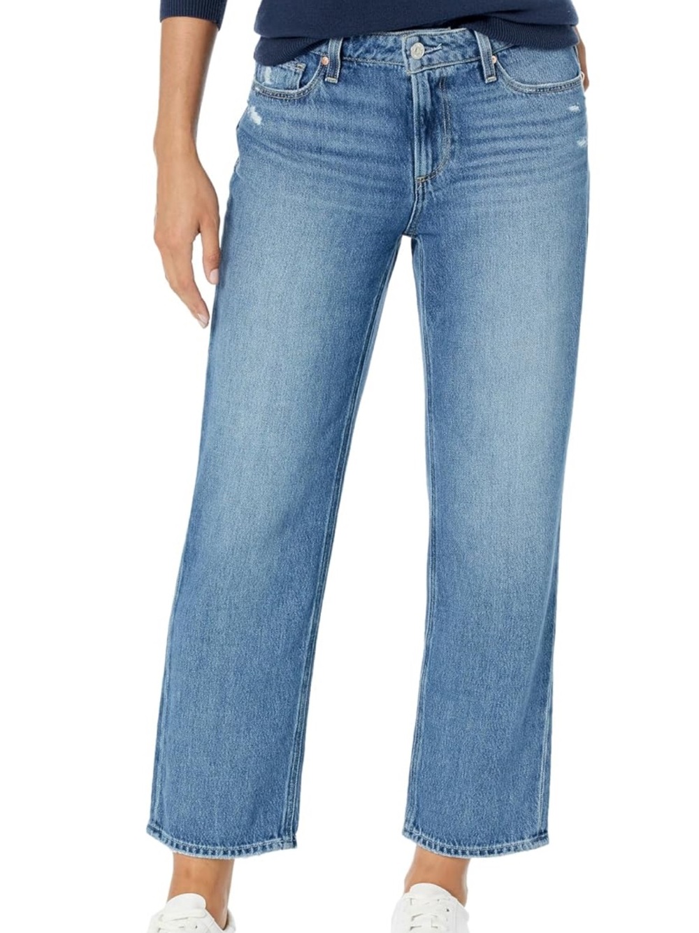 Paige Noella Mid Rise Straight Jeans